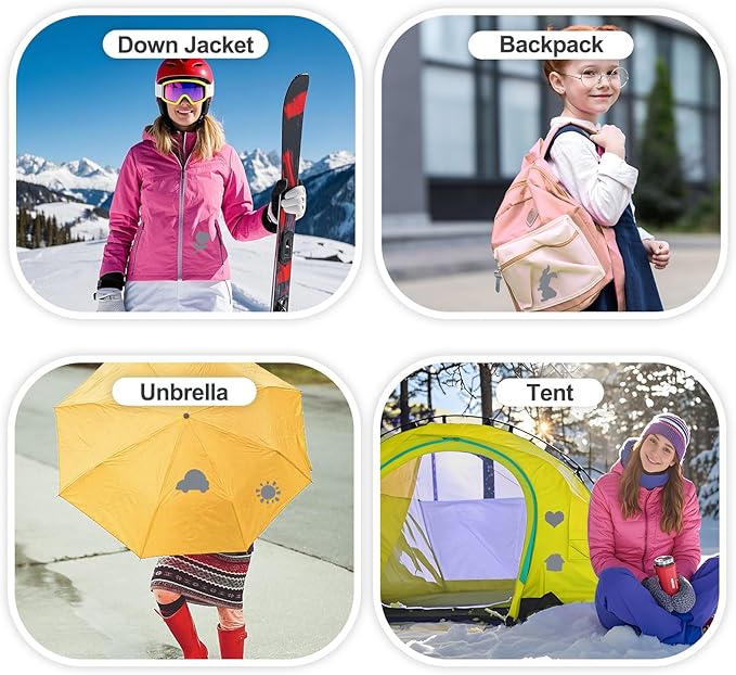 Self-Adhesive Nylon Patches Tent Repair Kit – Outdoor Gear Tenacious Repair Tape, Waterproof Fabric Patches for Clothes, Tent, Down Jacket, Backpack (8pcs, Dark Grey