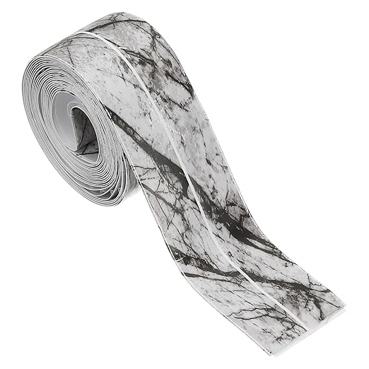PATIKIL Caulk Tape Waterproof Self Adhesive, PVC Toilet Caulking Sealant Strip Bathtub Caulk Sealing Strip Tape for Bathroom Kitchen Countertop, Ink Stone Pattern (1.5 Inch x 10.5 Ft)