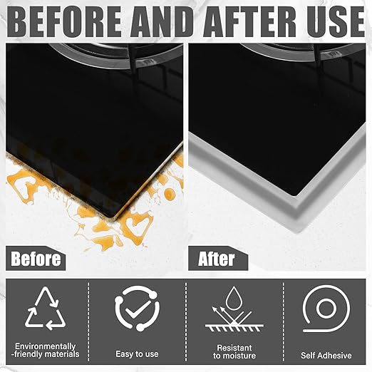 Frienda Grey Caulk Tape 10.5' x 1.5'' Waterproof Self Adhesive Caulk Strip Bathtub Sealant Tape Sealing Strip Oil Proof Bathroom Sealant for Kitchen Floor Wall Edge Protector(PE)