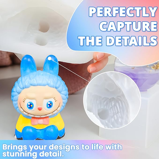 Silicone Mold Making Kit, 15A Liquid Silicone Rubber 1 Gallon, Translucent Clear Mold Making Silicone Mixing Ratio 1:1 – Bubble-Free, Easy Demold for Resin Molds, 3D Molds, 4H Fast Cure