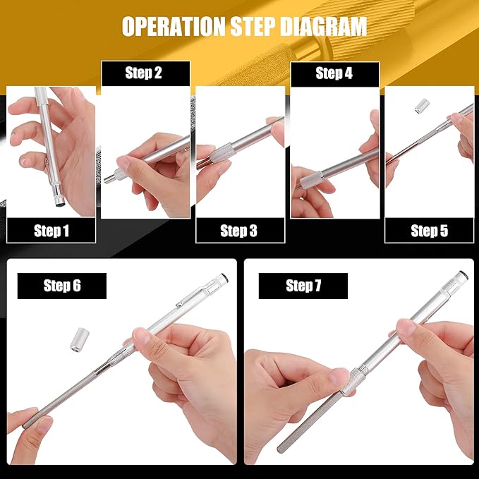 Honoson Diamond Glass File Crystal Repair File Metal Grit Tool Cemented Carbide Metal Grit Tools Crystal Glass Diamond Repair(2 Pieces)