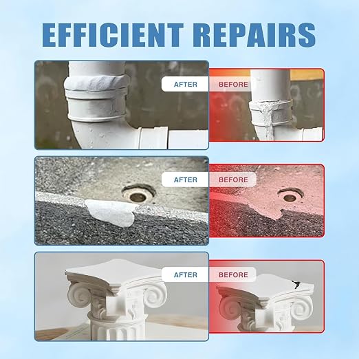Whtie Epoxy Putty 14oz High Strength Filler Metal Wood Tile Ceramic | Strong bonding, fast cure, fits metal wood tile ceramic, moldable sculpt fill clay, waterproof putty stops leaks permanently