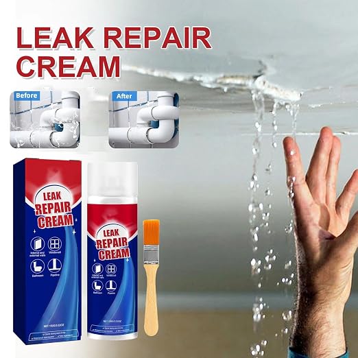 Leak Repair Cream,Leak-Repair Waterproof Sealant Spray,3.53 OZ Long Lasting Flex Stop Leak,Fast Drying Transparent Sealant for Roofs Pipes Crack (1,M)