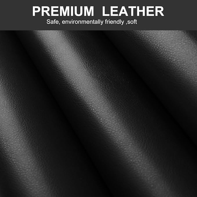 Leather Repair Patch Tape, 17x60 inch Large Self Adhesive Leather Repair,Vinyl Repair Patch Kit for Couches, Car Seats, Chairs, Furniture 17X60 inch, Black