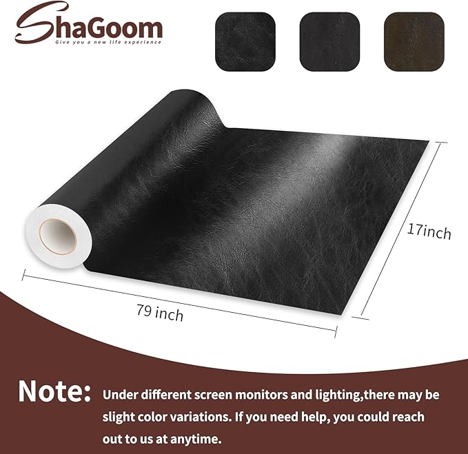 Leather Repair Patch, 17X79 inch Strong Sticky Repair Patch Self Adhesive Waterproof, DIY Large Vinyl Patches for Couches, Furniture, Sofa, Car, Chair (DBrown, 17X79 inch)