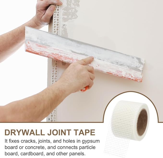 PATIKIL Drywall Repair Mesh Tape, 3 inch x 82 ft Fiberglass Repair Patch Self-Adhesive Dry Wall Joint Tape 6 Mesh Wall Hole Crack and Seam Patch, White