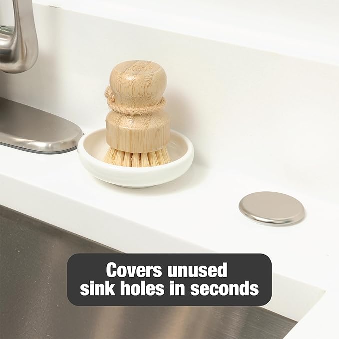 Danco 89478 DANCO Rust Resistant Sink Hole Cover, 1-3/4", Brushed Nickel