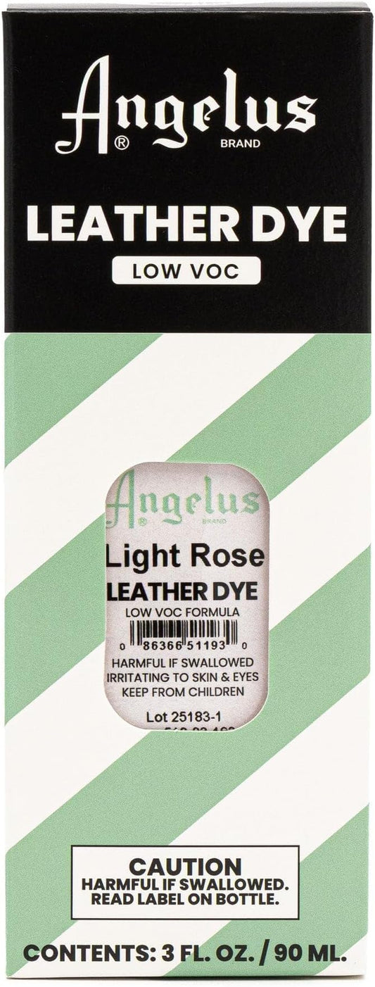 Angelus Leather Dye - Flexible Leather Dye for Shoes, Boots, Bags, Crafts, Furniture, & More 3oz, Dauber Included (Light Rose)