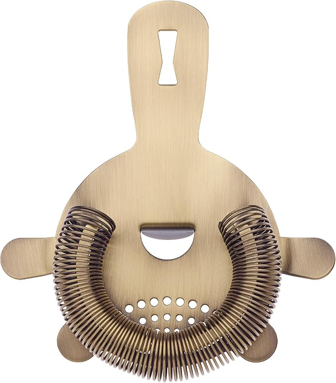 Barfly 4 Prong Heavy Duty Bar Strainer, Antique Gold