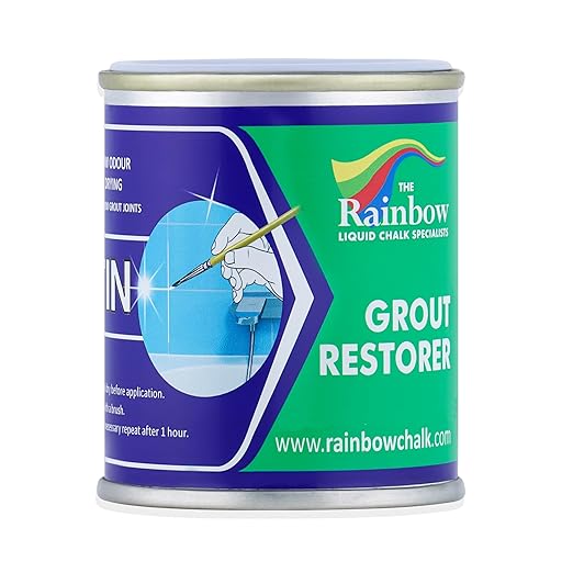 Grout Pen Grout Paint: Waterproof Tile Paint Grout Refresh Restorer for Floor, Kitchen & Bathroom Shower Tiles - Light Grey - Can Size for Larger Projects - 125ml (4.2oz)