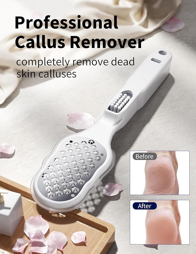 Foot Scraper, Foot Rasp, Foot Files Callus Remover, Foot Scrubber Dead Skin Remover Tool, Heel File to Remove Hard Skin and Corns, for Dry and Wet Feet