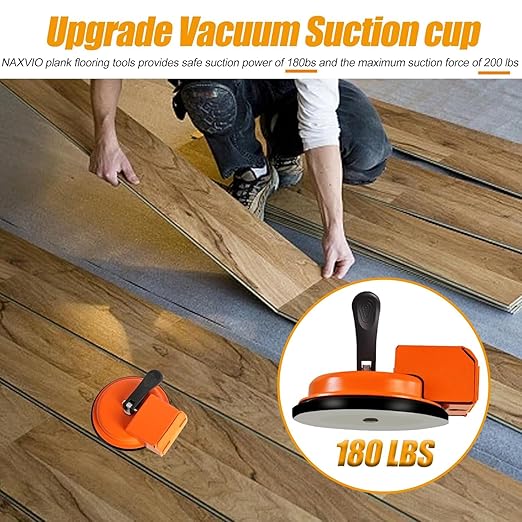 Floor Gap Fixer Tool, Heavy Duty Laminate Floor Suction Cup Repair Tool, for Laminate, Wood, Tile, Vinyl Floor Gap Repair Tool - Durable, Compact, & Efficient Flooring Tools (Yellow)