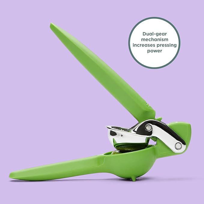 Chef'n FreshForce Lemon Squeezer Citrus Juicer,Manual Hand Press with Dual-Gear Power for Maximum Juice Extraction,Durable,Lime Green,(Pack of 6)