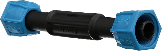 Watts 88005243 Anka (ASC12) High Pressure Poly-Pipe Straight Coupling Insert Fitting, 1/2", Black and Blue (Pack of 2)
