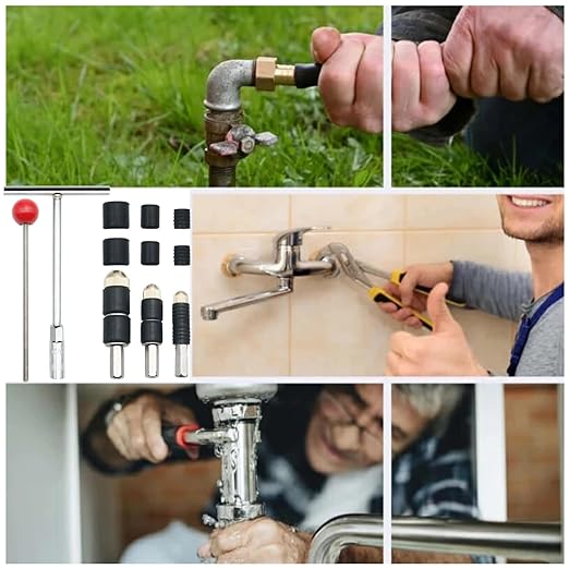 Stainless Steel Pipe Leak Repair Tool Kit Reusable Water Stopper Pins for Copper PVC Pipes Emergency Plumbing