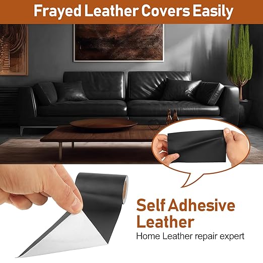 Vinyl Repair Kit, Leather Repair Kit 4 x 70 inches Leather Repair Patch for Furniture, Leather Couch Patch for Sofas, Furniture, Car Seats, Office Chairs, Interior - Dark Brown #2