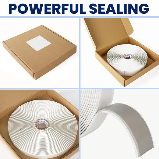 ADHES Premium Butyl Sealant Tape 1" x 30 'x 1/8" Gray Butyl Rubber Sealant Tape for RVs, Vehicles, Marine and Home Repair – Ideal for Headlights, Windows, Doors, and Windshields