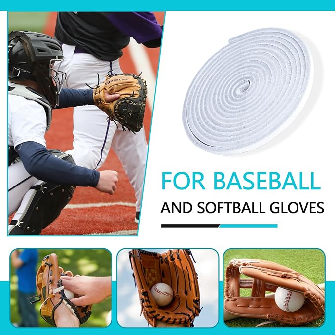Baseball Glove Lace, Mitt Lace Repair Kit Softball 2 Leather Laces and 2 Lacing Needles for Catcher's Glove