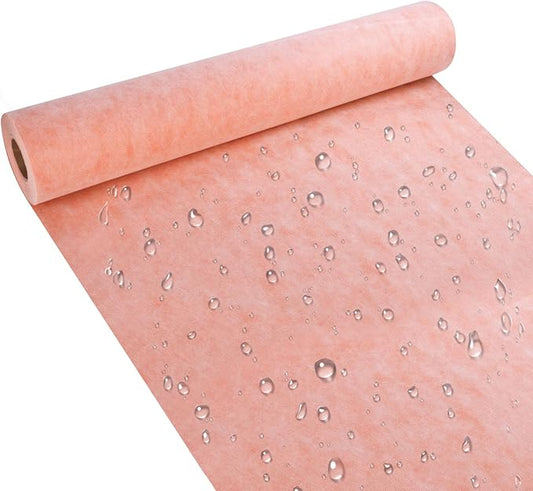 3.8 ftx57 ft Waterproof Membrane for Shower,Waterproofing Shower Membrane for Sauna Bathroom Kitchen Wall Tile Floor Underlayment,Tile Underlayment Seam Tape Uncoupling Band,23.6 Mils Thick,216 Sq Ft