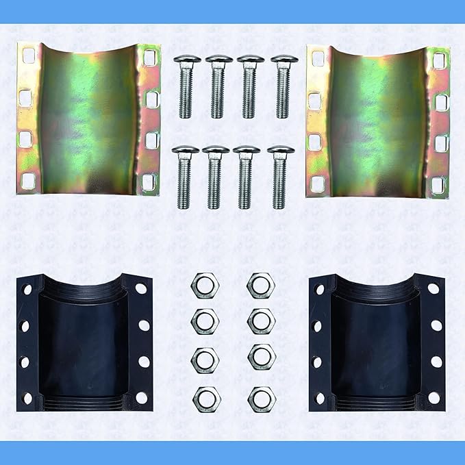 Water Pipe Repair Clamp for 5 inch Pipe(OD of The Applied Pipe about 5.51 inch),Leak Sealer for Pipes and Plumbing,Length 7.3 inch,Suitable for Steel/Iron/Stainless Steel/PE/PPR Pipes