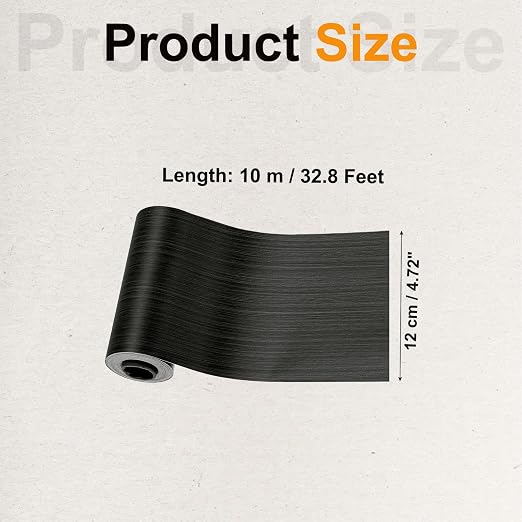 PATIKIL Wood Grain Tape 4.7" x 32 ft, Self-Adhesive Wood Texture Repair Tape Realistic Wooden Effect Patch for Furniture Cabinets Floor Walls, Black Wood Grain