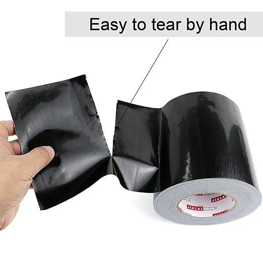 Wide Duct Tape, Industrial Grade 30Yards (90 ft) Wide Tape 8'' Duct, 9 Mil Heavy-Duty, Waterproof, Strong, Flexible, No Residue, for Crafts & Home Improvement (Black, 8'' x 90ft)