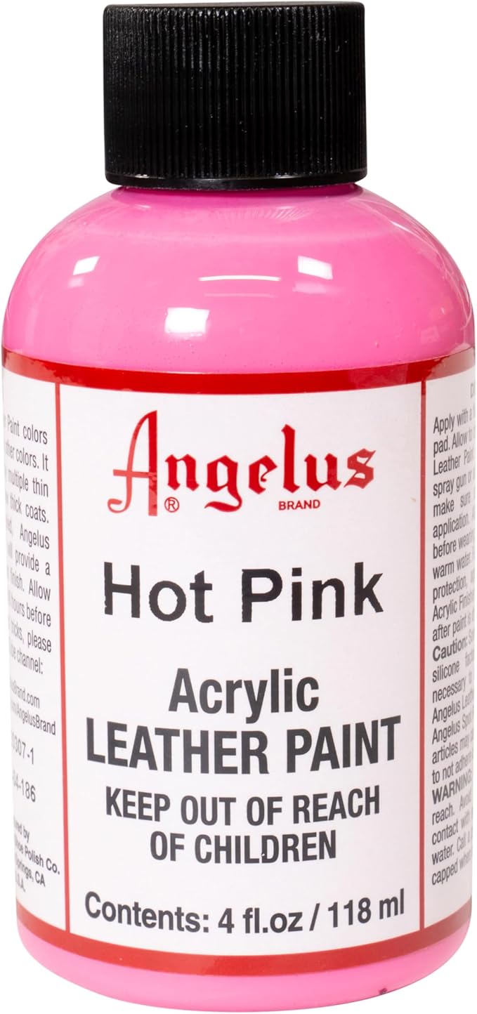 Angelus Acrylic Leather Paint Hot Pink 4oz
