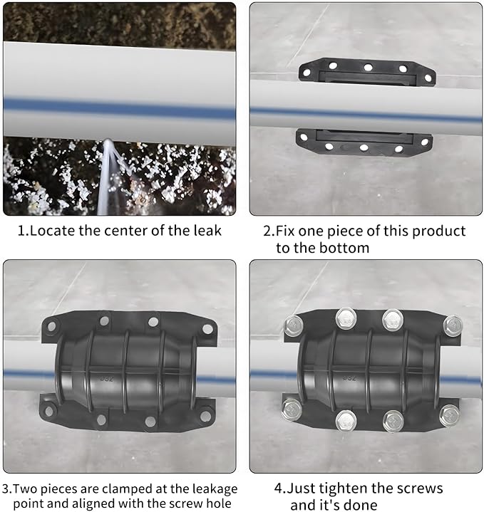 Pipe Repair Clamp,Water Pipe Leak Repair Clamp,Pipe Repair Kit for Plastic and Metal Pipes,Leak Stopper with Anti-Impact (31MM-33MM)