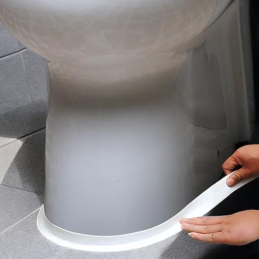 Gadgetime USA Bath & Kitchen Caulk Tape Sealant Strip - PVC Self Adhesive Waterproof Tape for Tub and Wall Sealing - Tape Caulk Sealer - Waterproof Sealant Tape - White - 1.5" x 10.5 Feet