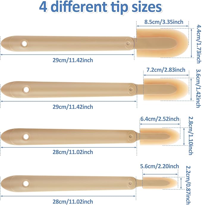 UKQRRTC 8Pcs Rubber Caulking Tool 4 Size Set Smooth Grout Sealant Caulking Tool Rubber Spatula Spreader Grout Sealer Applicator Smoothing Finger Finisher Grout Caulk Finishing Tool
