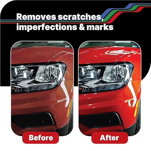 LAUCO Swirl+Plus Scratch Remover – 8oz, Polish Compound, Professional Silicone-Free Finishing Polish for Removing Fine Scratches, Swirls & Oxidation, Clear Coat Safe, High-Gloss Mirror Finish 36105