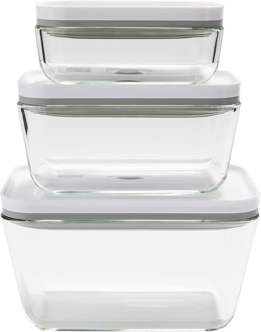 ZWILLING Fresh & Save 3-pc Glass Food Storage Container, Meal Prep Container- Assorted Sizes