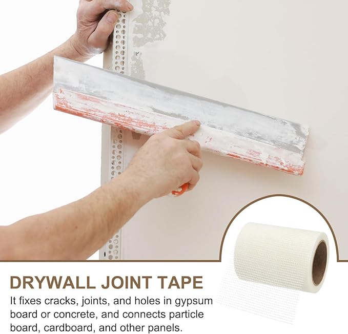 PATIKIL Drywall Repair Mesh Tape, 6 inch x 82 ft Fiberglass Repair Patch Self-Adhesive Dry Wall Joint Tape 8 Mesh Wall Hole Crack and Seam Patch, White