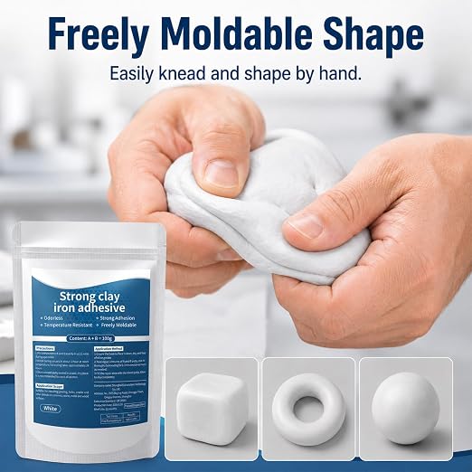 High-Strength Multi-Purpose Repair Clay,Strong Clay Iron Adhesive,High-Strength Multi-Purpose Repair Putty,All Purpose Pool 𝐂lay for Bonding Plastic Metal Ceramic Wood Tile Glass (1Pcs)