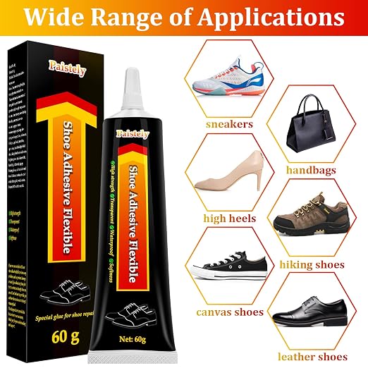 Shoe Glue Sole Repair, Transparent Shoe Adhesive, Shoe Repair Glue for Repairing Shoes, Boots, Leather, etc. (60g, 1pack)