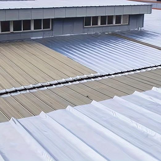 Waterproof Sealant Tape Self Adhesive Rubberized Asphalt Tape for RV Roof Metal Roof Corrugated Roof Leak Repair UV Resistant Heavy Duty Waterproofing Membrane(Silvery, 3.94in*196.85in)