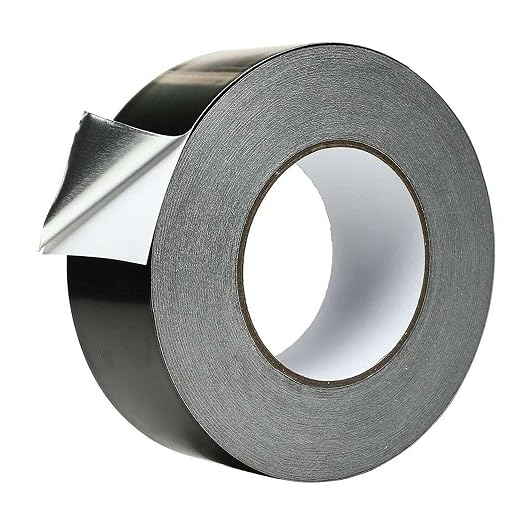 2 Inch 20M Black Aluminum foil Tape, Professional Grade Roll Adhesive Sealing Duct Tape for HVAC, Refrigerator, Freezer, Insulation, Patching Hot & Cold Air Ducts, Sealing, etc. (20M)