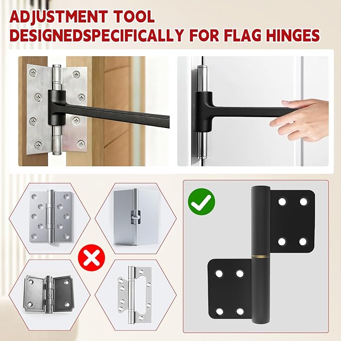 Vdsfand Door Hinge Adjustment Tool Kit Door Gap Adjustment Tool for Precise Hinge Gap Adjustment Upgraded Hinge Gap Adjusting Wrench for Installation and Repair of Residential and Commercial