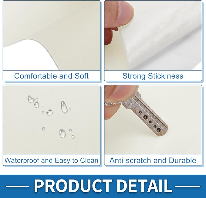 Self Adhesive Leather Repair Patch Strong Stickiness 60"x16" Leather Repair Tape PU Leather White 1 Pcs