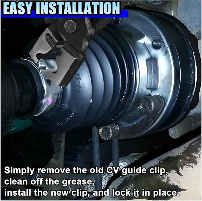 24PCS CV Boot Clamp Kit, Adjustable Axle CV Joint Boot Crimp Clamps, Stainless Steel Drive Shaft CV Boot Band Clamps Repair Tool Kit (12PCS Large+12PCS Small)