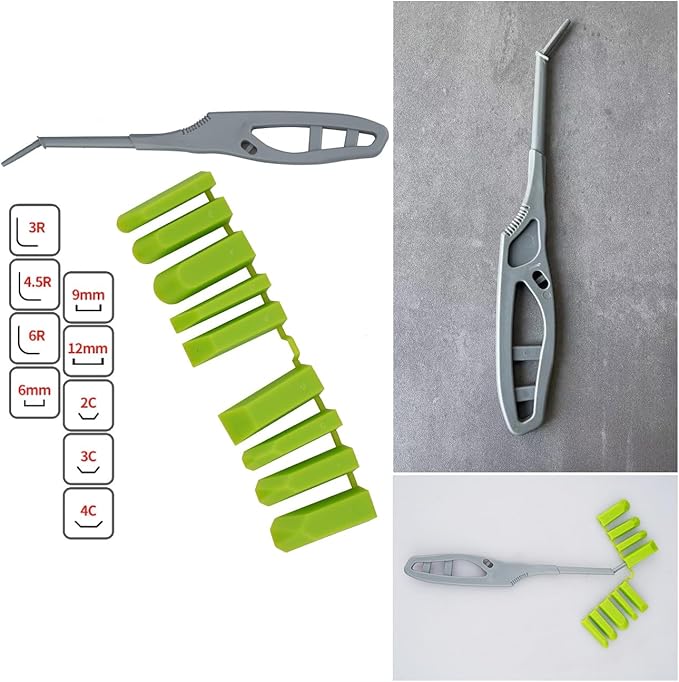 Silicone Caulking Tools Caulk Silicone Sealant Finishing Tool with 9 Rubber Tips Spreader Spatulas Applicator for Tight Spaces Kitchen Window Sink Tile Grout Windshield Adhesive Glass Glue