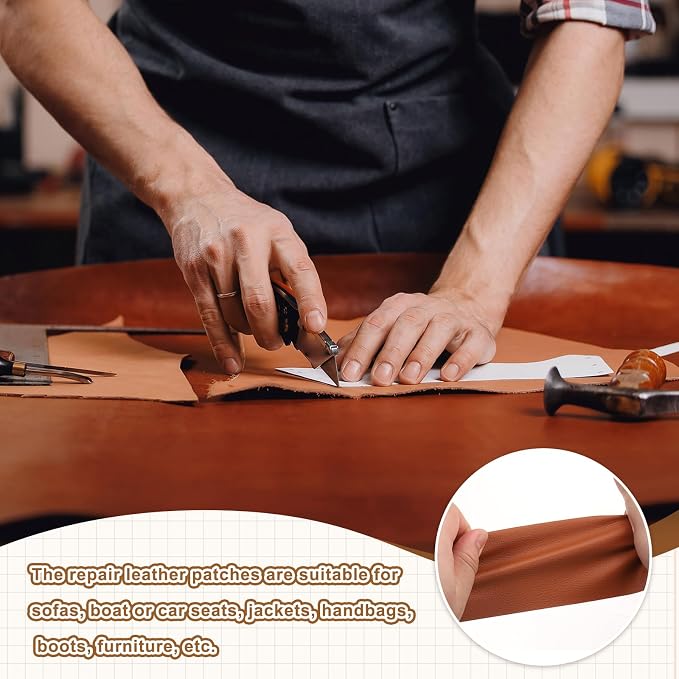 MECCANIXITY Leather Repair Patch 3"x60" Self-Adhesive Leather Vinyl Repair Tape Kit for Furniture Couches Sofa Chair Car Boat Seats Jackets, Light Gray