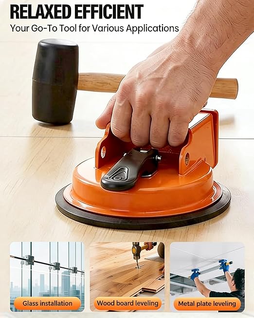 Floor Gap Fixer Tool, Laminate Flooring Tools, Plank Grabber Floor Fix, Heavy Duty Suction Cup Gap Repair Tool Vinyl Lvp Hardwood Repair Kit Professional Setter & Countertop Leveling(with Hammer)