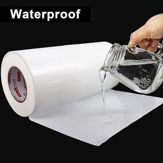 12 Inch Wide Duct Tape, Industrial Grade 30Yards (90 ft) Wide Tape Duct, 9 Mil Heavy-Duty, Waterproof, Strong, Flexible, No Residue, for Crafts & Home Improvement (White, 12'' x 90ft)