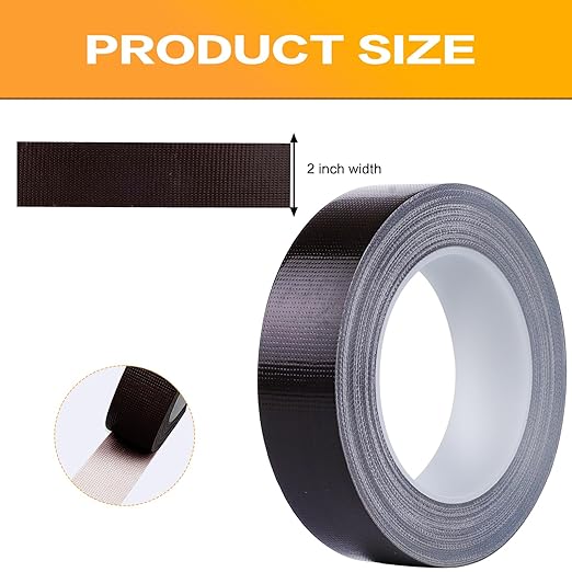 Brown Duct Tape Heavy Duty Waterproof, High Tack Multi-Purpose Cloth Tape 2 Pack, Hand Tearable No Residue Adhesive for Wood, Metal, Furniture Repair, Camping & Packing, 2 Inch x 20 Yards