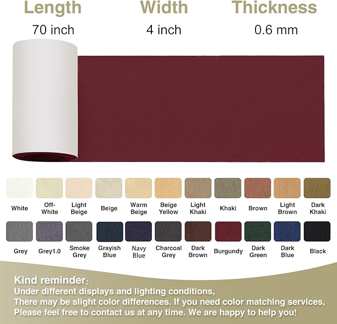 Gheeidau Canvas Repair Tape 4×70 Inch Waterproof Self-Adhesive Fabric Repair Patch for Repairing Boat Covers,Tents,Patio Umbrellas,Car Seats,Luggage,Sofas.(Burgundy)