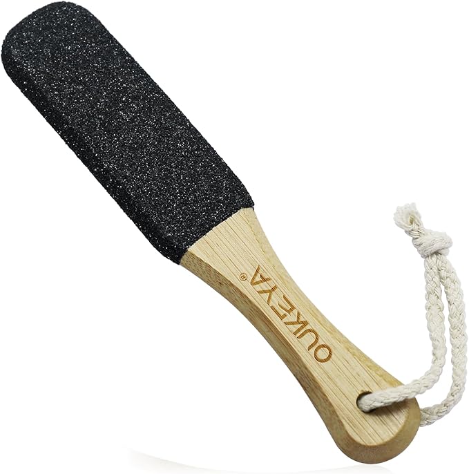 Foot File Scrubber for Dead Skin Remover, Callus Remover for Cracked Heel, Professional Feet Grater Rasp Scraper Corns Callous Removers Tool with Wooden Handle to Hard Skin Corns for Dry & Wet Fee