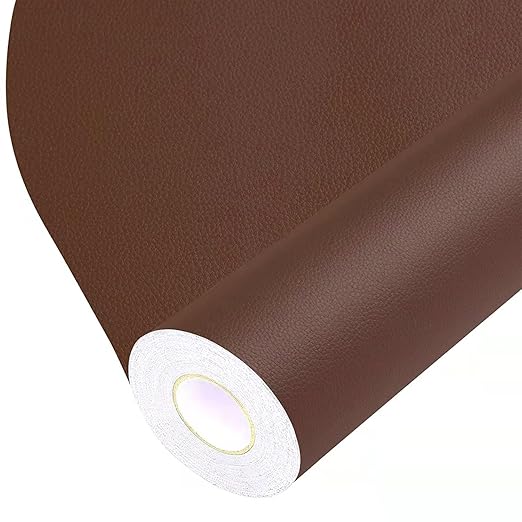 BSZHTECH Leather Repair Tape Self-Adhesive Leather Repair Patch for Couch Furniture Sofas Car Seats Advanced PU Vinyl Leather Repair Kit (MBrown, 17X157 inch)