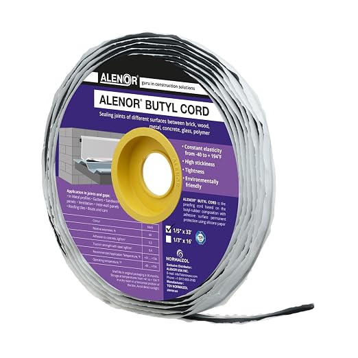 Alenor Black Butyl Seal Putty Tape 1/5'' x 33 Foot - Leak Proof Putty Tape for RV Repair, Window, Boat Sealing, Glass & EDPM Rubber Roof Patching, Car, Van, Bus & Auto Repair