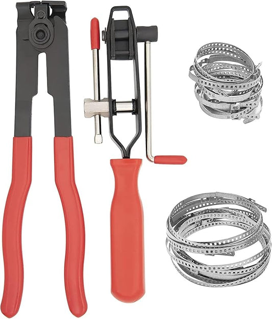 Clamp Pliers With CV Boot Kit, Ear Tie Pliers, Stainless Steel Universal Adjustable Axle Joint Crimp Tool, Hose Banding Tools